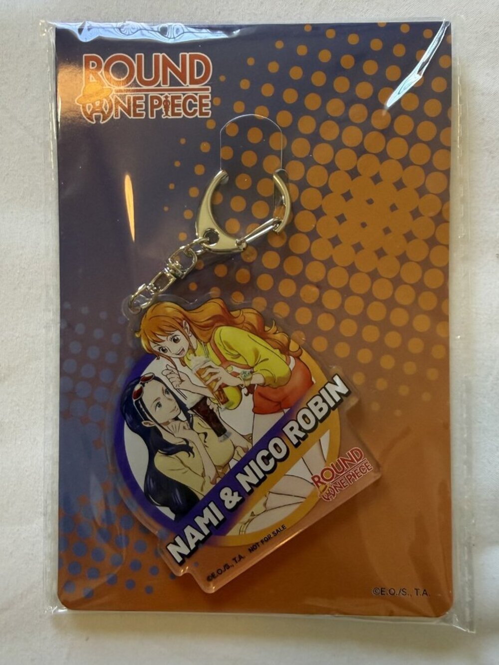 One Piece Round1 Exclusive Nami & Nico Robin Acrylic Keychain New Sealed